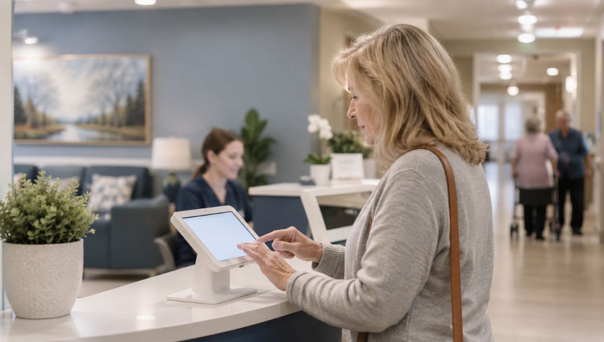 SNF visitor management HIPAA compliance