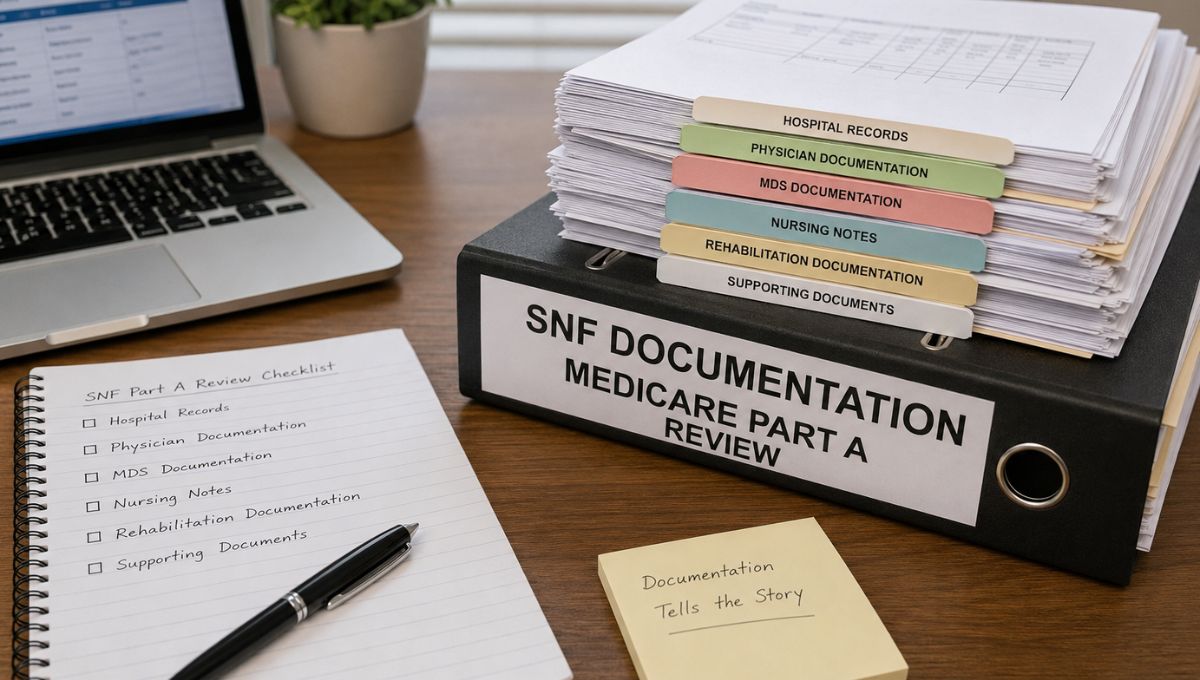 SNF documentation checklist Medicare Part A review